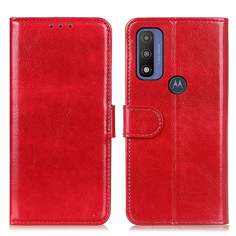 Custodia Portafoglio In Pelle Cover con Supporto M07L per Motorola Moto G Pure Rosso