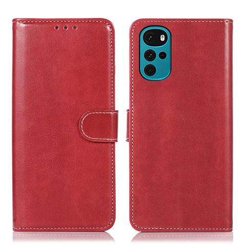 Custodia Portafoglio In Pelle Cover con Supporto M07L per Motorola Moto G22 Rosso