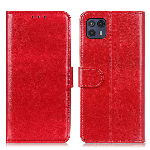 Custodia Portafoglio In Pelle Cover con Supporto M07L per Motorola Moto G50 5G Rosso