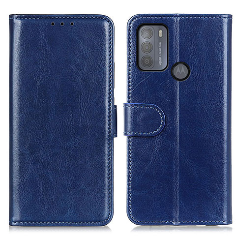 Custodia Portafoglio In Pelle Cover con Supporto M07L per Motorola Moto G50 Blu