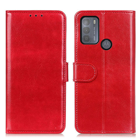 Custodia Portafoglio In Pelle Cover con Supporto M07L per Motorola Moto G50 Rosso