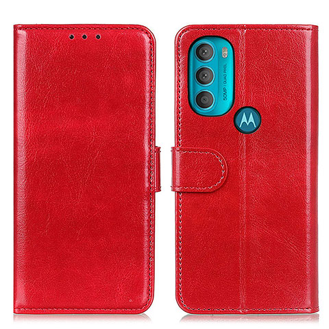 Custodia Portafoglio In Pelle Cover con Supporto M07L per Motorola Moto G71 5G Rosso