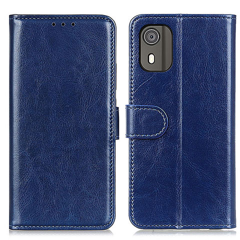 Custodia Portafoglio In Pelle Cover con Supporto M07L per Nokia C02 Blu