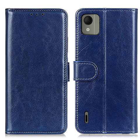 Custodia Portafoglio In Pelle Cover con Supporto M07L per Nokia C110 Blu