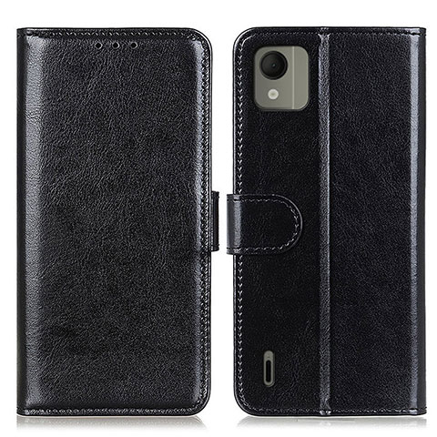 Custodia Portafoglio In Pelle Cover con Supporto M07L per Nokia C110 Nero