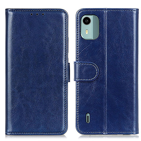 Custodia Portafoglio In Pelle Cover con Supporto M07L per Nokia C12 Plus Blu