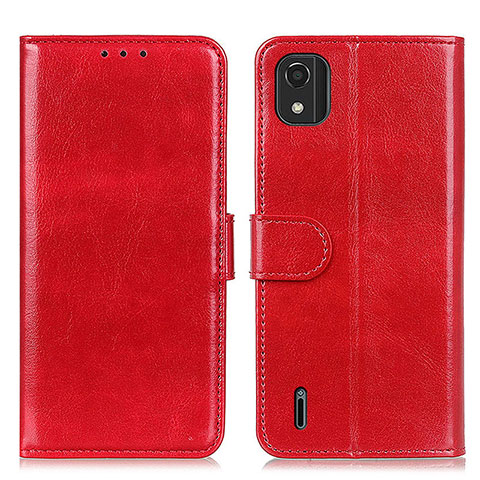 Custodia Portafoglio In Pelle Cover con Supporto M07L per Nokia C2 2nd Edition Rosso