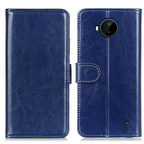 Custodia Portafoglio In Pelle Cover con Supporto M07L per Nokia C20 Plus Blu