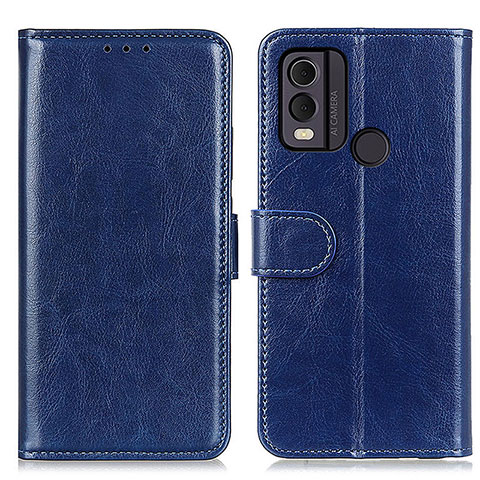 Custodia Portafoglio In Pelle Cover con Supporto M07L per Nokia C22 Blu