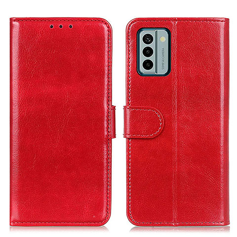 Custodia Portafoglio In Pelle Cover con Supporto M07L per Nokia G22 Rosso