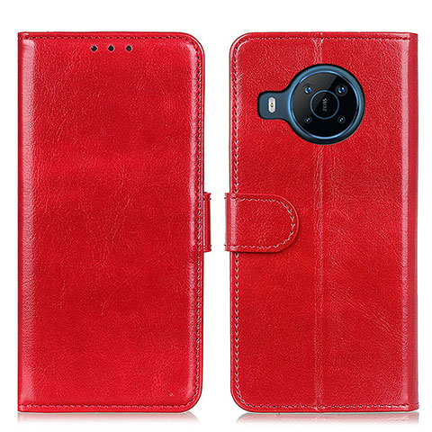 Custodia Portafoglio In Pelle Cover con Supporto M07L per Nokia X100 5G Rosso