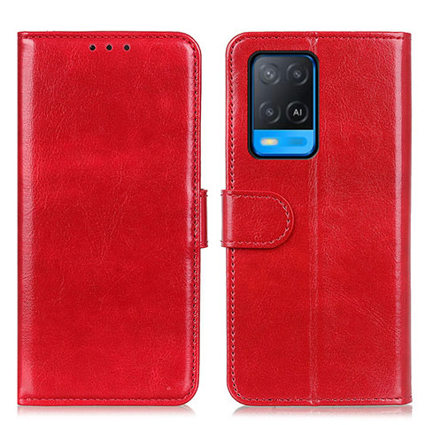 Custodia Portafoglio In Pelle Cover con Supporto M07L per Oppo A54 4G Rosso