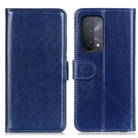 Custodia Portafoglio In Pelle Cover con Supporto M07L per Oppo A54 5G Blu