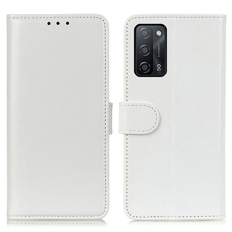 Custodia Portafoglio In Pelle Cover con Supporto M07L per Oppo A55 5G Bianco