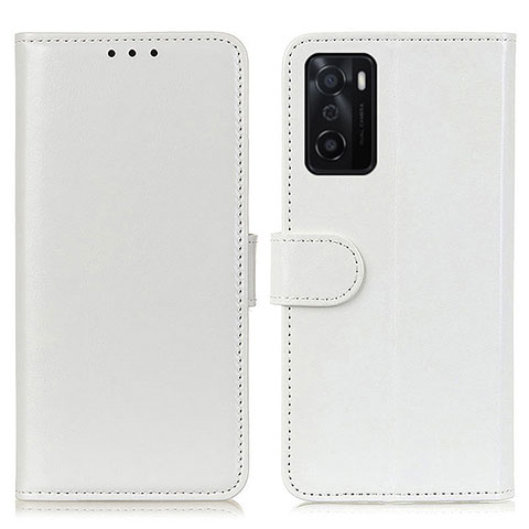 Custodia Portafoglio In Pelle Cover con Supporto M07L per Oppo A55S 5G Bianco