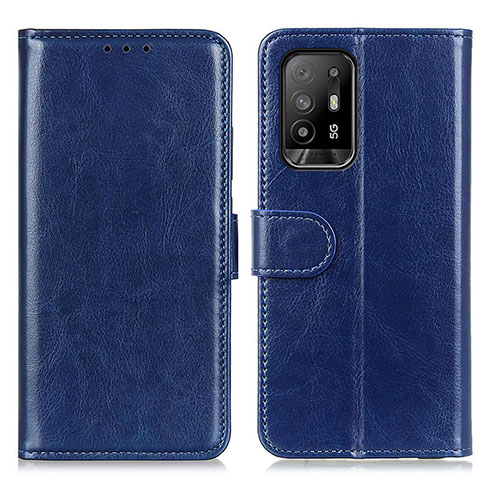 Custodia Portafoglio In Pelle Cover con Supporto M07L per Oppo A95 5G Blu