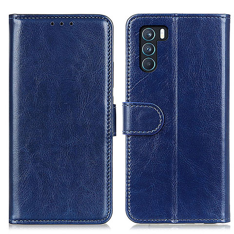 Custodia Portafoglio In Pelle Cover con Supporto M07L per Oppo K9 Pro 5G Blu