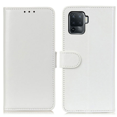 Custodia Portafoglio In Pelle Cover con Supporto M07L per Oppo Reno5 Lite Bianco