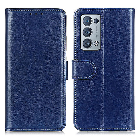 Custodia Portafoglio In Pelle Cover con Supporto M07L per Oppo Reno6 Pro 5G Blu