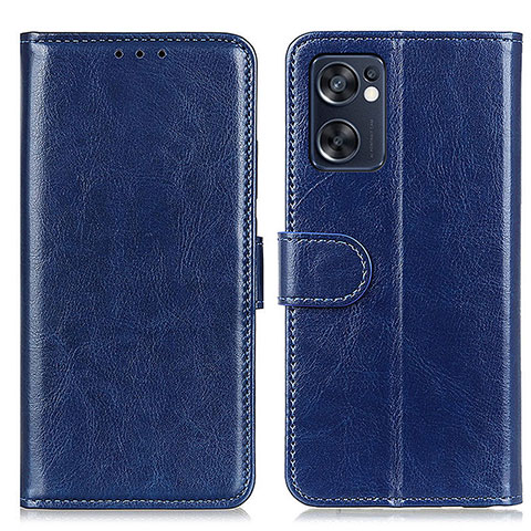 Custodia Portafoglio In Pelle Cover con Supporto M07L per Oppo Reno7 SE 5G Blu