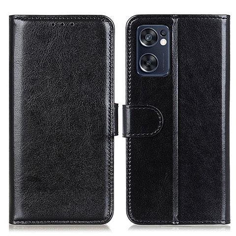 Custodia Portafoglio In Pelle Cover con Supporto M07L per Oppo Reno7 SE 5G Nero