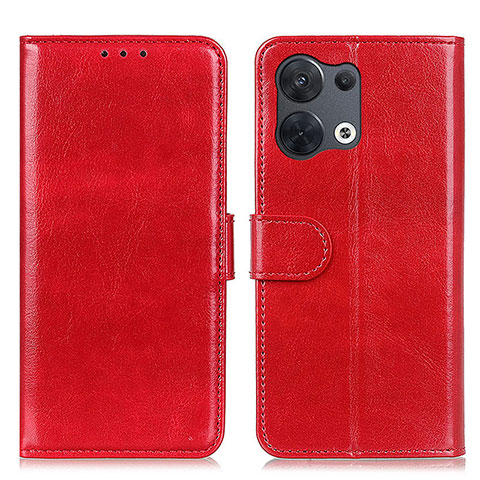 Custodia Portafoglio In Pelle Cover con Supporto M07L per Oppo Reno8 5G Rosso