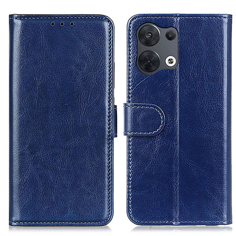 Custodia Portafoglio In Pelle Cover con Supporto M07L per Oppo Reno9 5G Blu