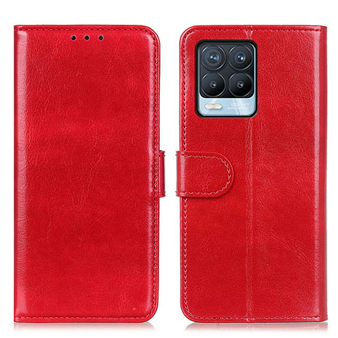 Custodia Portafoglio In Pelle Cover con Supporto M07L per Realme 8 4G Rosso