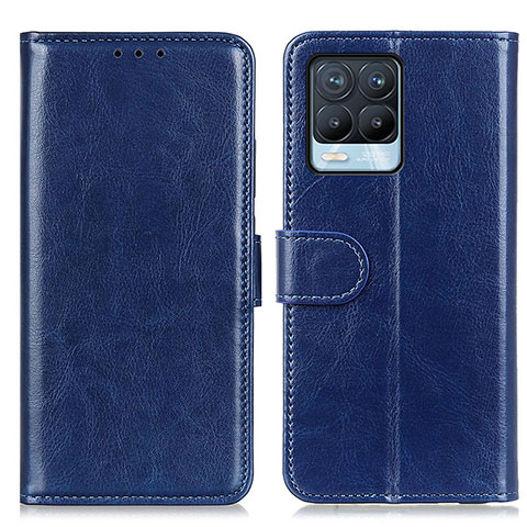 Custodia Portafoglio In Pelle Cover con Supporto M07L per Realme 8 Pro Blu