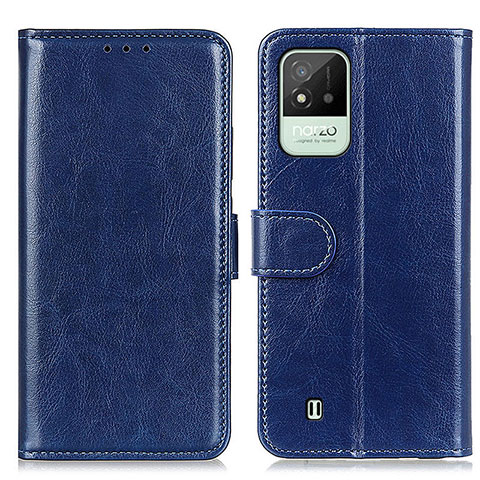 Custodia Portafoglio In Pelle Cover con Supporto M07L per Realme C11 (2021) Blu