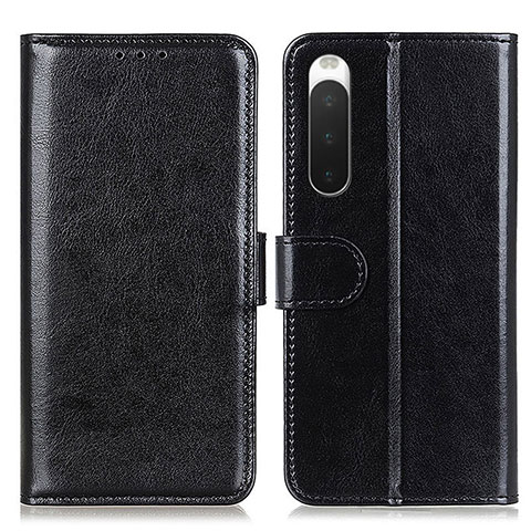 Custodia Portafoglio In Pelle Cover con Supporto M07L per Sony Xperia 10 V Nero