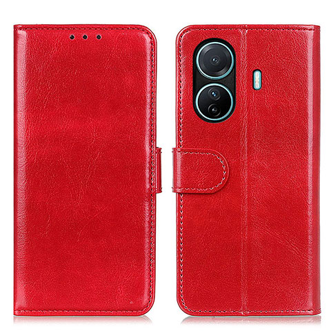 Custodia Portafoglio In Pelle Cover con Supporto M07L per Vivo iQOO Z6 Pro 5G Rosso