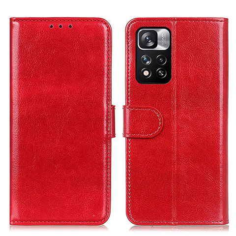 Custodia Portafoglio In Pelle Cover con Supporto M07L per Xiaomi Mi 11i 5G (2022) Rosso