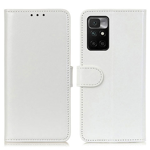 Custodia Portafoglio In Pelle Cover con Supporto M07L per Xiaomi Redmi 10 (2022) Bianco