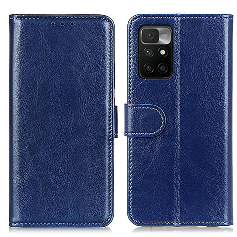 Custodia Portafoglio In Pelle Cover con Supporto M07L per Xiaomi Redmi 10 (2022) Blu