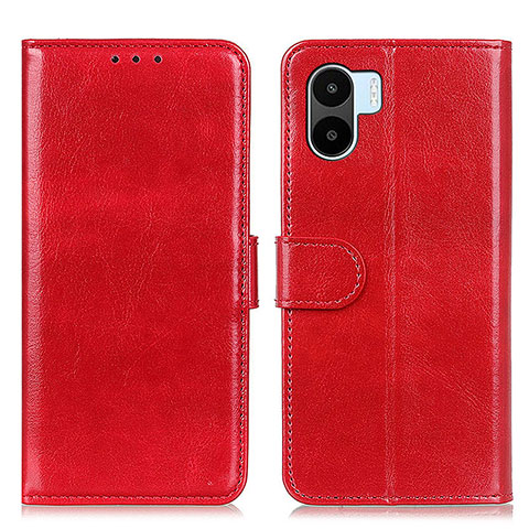 Custodia Portafoglio In Pelle Cover con Supporto M07L per Xiaomi Redmi A1 Rosso