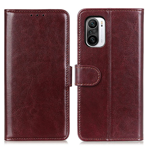 Custodia Portafoglio In Pelle Cover con Supporto M07L per Xiaomi Redmi K40 Pro+ Plus 5G Marrone