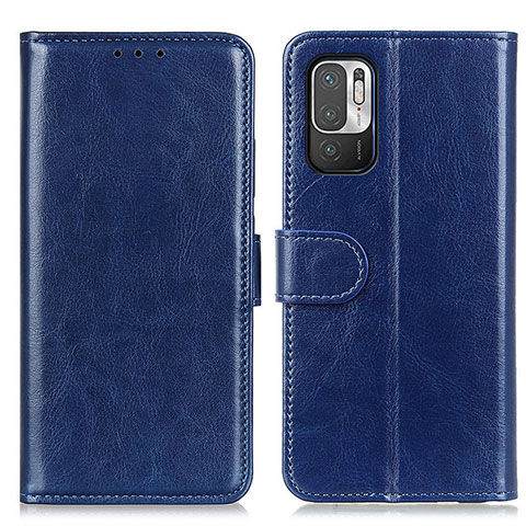 Custodia Portafoglio In Pelle Cover con Supporto M07L per Xiaomi Redmi Note 10 5G Blu