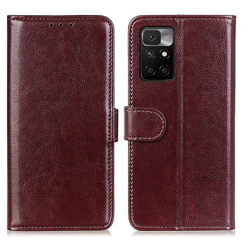 Custodia Portafoglio In Pelle Cover con Supporto M07L per Xiaomi Redmi Note 11 4G (2021) Marrone