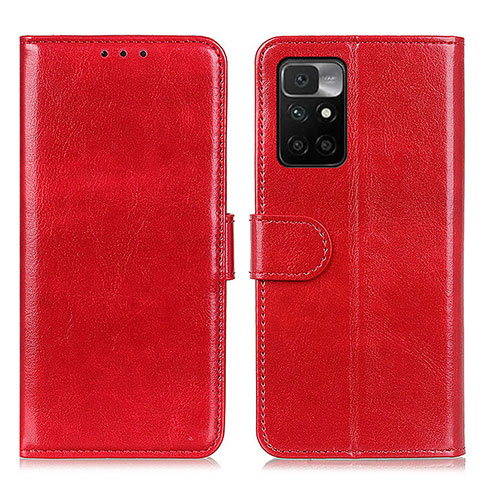 Custodia Portafoglio In Pelle Cover con Supporto M07L per Xiaomi Redmi Note 11 4G (2021) Rosso