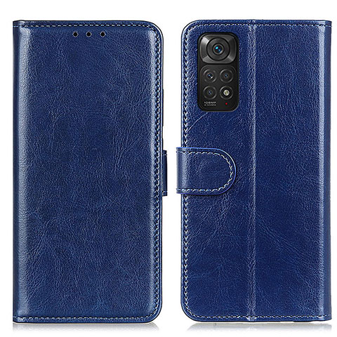 Custodia Portafoglio In Pelle Cover con Supporto M07L per Xiaomi Redmi Note 11 4G (2022) Blu