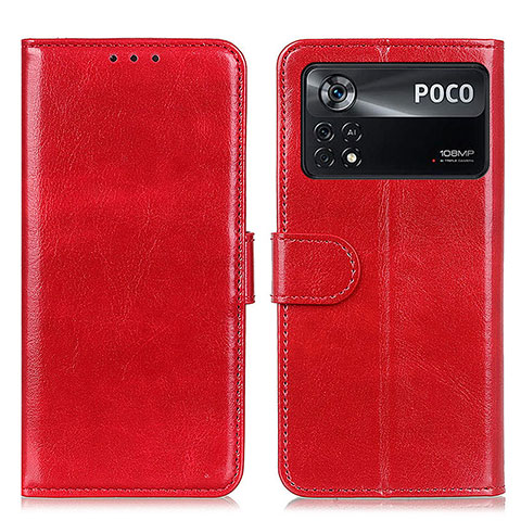 Custodia Portafoglio In Pelle Cover con Supporto M07L per Xiaomi Redmi Note 11E Pro 5G Rosso