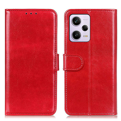 Custodia Portafoglio In Pelle Cover con Supporto M07L per Xiaomi Redmi Note 12 Pro 5G Rosso