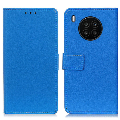 Custodia Portafoglio In Pelle Cover con Supporto M08L per Huawei Honor 50 Lite Blu