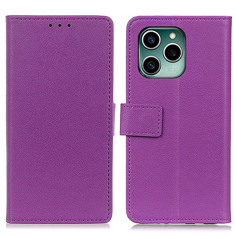 Custodia Portafoglio In Pelle Cover con Supporto M08L per Huawei Honor 60 SE 5G Viola