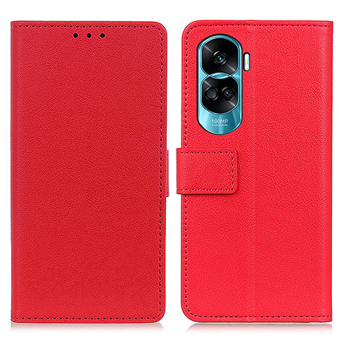 Custodia Portafoglio In Pelle Cover con Supporto M08L per Huawei Honor 90 Lite 5G Rosso