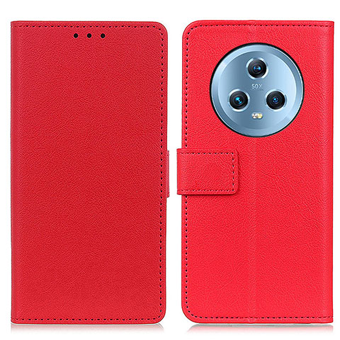 Custodia Portafoglio In Pelle Cover con Supporto M08L per Huawei Honor Magic5 5G Rosso