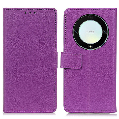 Custodia Portafoglio In Pelle Cover con Supporto M08L per Huawei Honor Magic5 Lite 5G Viola