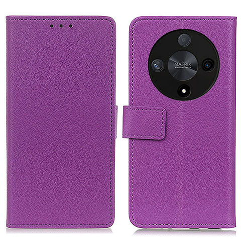 Custodia Portafoglio In Pelle Cover con Supporto M08L per Huawei Honor X9b 5G Viola