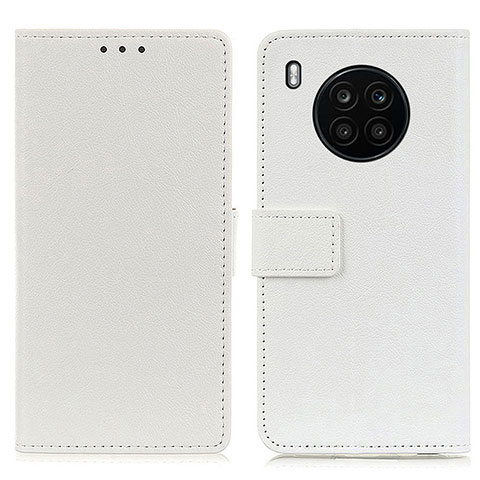 Custodia Portafoglio In Pelle Cover con Supporto M08L per Huawei Nova 8i Bianco